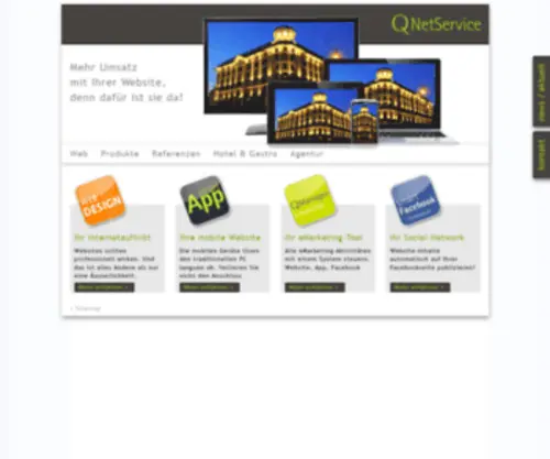 Qnetservice.ch(Q NetService) Screenshot