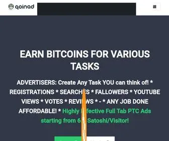 Qoinad.com(Bitcoin Advertising) Screenshot