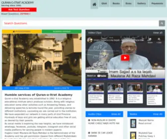 Qoitrat.org(Quran-o-Itrat Academy web) Screenshot