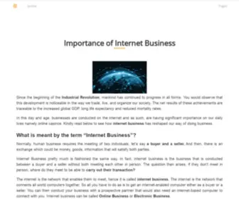 Qoobe.org(Online Business and how important is nowadays) Screenshot