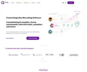 Qpage.one(QPage Social Recruiting Platform) Screenshot