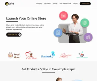 Qpe.co.in(Ecommerce platform QPe) Screenshot