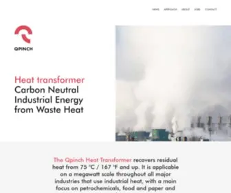 Qpinch.com(Industrial energy from waste heat) Screenshot