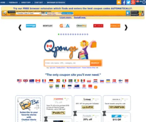 Qpongo.ca(Coupon, deal and promo code search engine) Screenshot