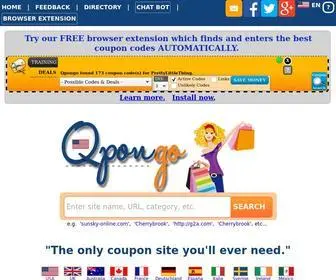 Qpongo.com(Coupon, deal and promo code search engine) Screenshot