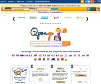 Qpongo.eu(Gutschein, Deal und Promo-Code-Suchmaschine) Screenshot
