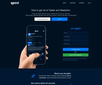 Qpo.st(A social microblog) Screenshot