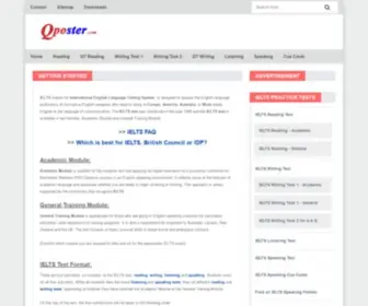 Qposter.com(IELTS online practice test and exam preparation) Screenshot