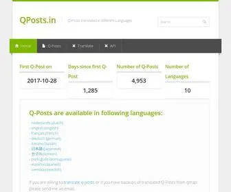 Qposts.in(Q-Posts translated in different Languages) Screenshot