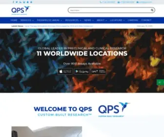 QPS.com(Contract Research Organization Doing Clinical Research) Screenshot