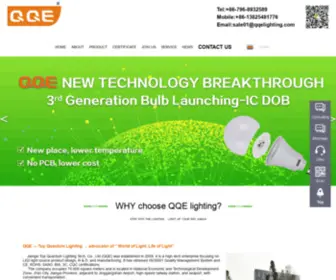 QQelighting.com(QQElighting is a professional manufacturer for led lights and led lamps) Screenshot