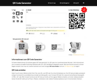 QR-Code-Generator.de(QR-Codes erstellen (kostenlos)) Screenshot