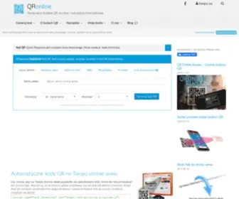 QR-Online.pl(Twój darmowy bezpłatny generator kodów QR. Szyfruj w QR code) Screenshot