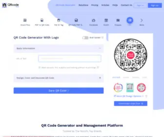 Qrcodechimp.com(QR Code Generator with Logo) Screenshot