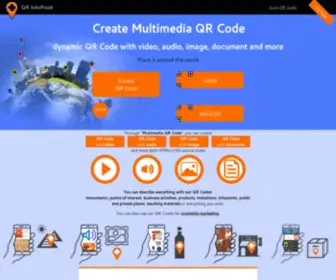 Qrinfopoint.com(Multimedia QR Code generator) Screenshot