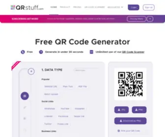 QRstuff.com(QR Code Generator) Screenshot