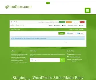 Qsandbox.com(Free test/staging/sandbox WordPress site) Screenshot