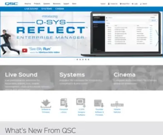 Qscaudio.com(Loudspeakers, Digital Mixers, Power Amplifiers, Software, Accessories) Screenshot