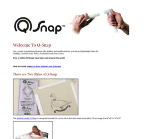 Qsnap.com(Q-Snap Needlework Frames) Screenshot