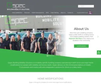 Qspec.com.au(Qspec Building Mobility Solutions) Screenshot