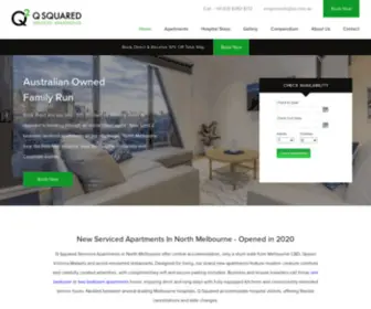 Qsquaredservicedapartments.com(Serviced Apartments Melbourne) Screenshot