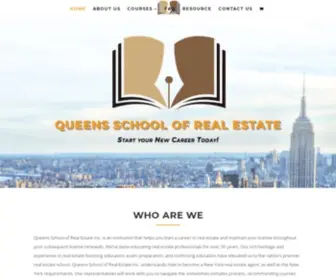 Qsrei.com(Queens School of Real Estate) Screenshot