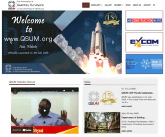 Qsum.org(Quantity Surveyors of the University of Moratuwa) Screenshot