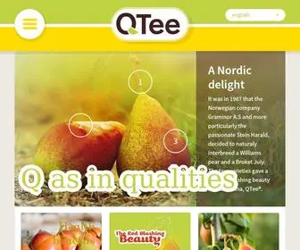 Qtee-Pear.com(QTee is a new pear with a red bloss and great taste) Screenshot