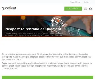 Quadient.com(Welcome) Screenshot