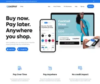 Quadpay.com(Buy Now Pay Later with Zip) Screenshot