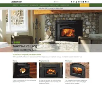 Quadrafire.com(Wood, Gas and Pellet Burning Fireplaces, Stoves and Inserts) Screenshot