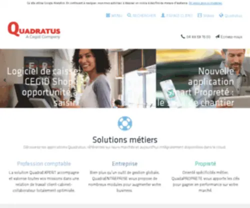 Quadratus.fr(Bienvenue sur le site de Quadratus informatique) Screenshot