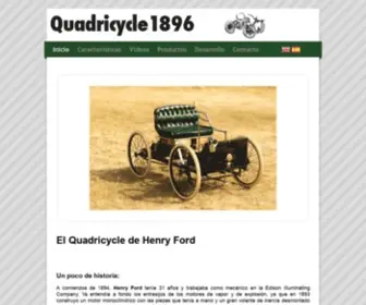 Quadricycle1896.com(QuadricycleReplica exacta del primer coche fabricado por Henry Ford) Screenshot