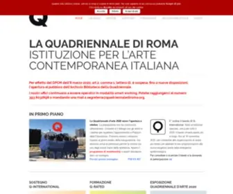 Quadriennalediroma.org(QUADRIENNALE DI ROMA) Screenshot