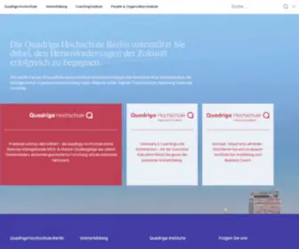 Quadriga-Hochschule.com(Quadriga Hochschule Berlin) Screenshot