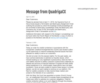 Quadrigacx.com(Quadriga Coin Exchange) Screenshot