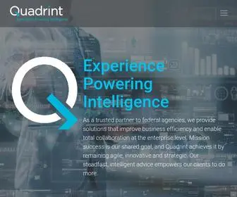 Quadrint.com(Experience Powering Intelligence) Screenshot