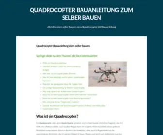 Quadrocopter-Selber-Bauen.org(Quadrocopter Bauanleitung zum selber bauen) Screenshot