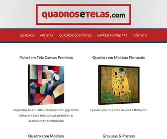 Quadrosetelas.com.br(Loja de quadros) Screenshot