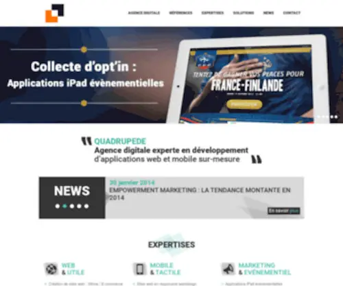 Quadrupede.com(Agence Digitale Paris) Screenshot