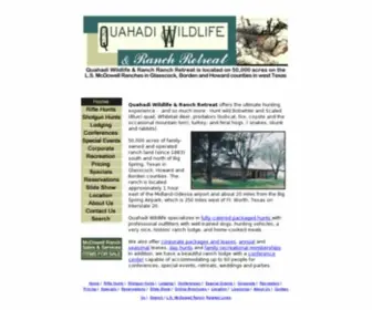 Quahadi-MCDowell.com(Hunt Quail Hunt Deer in Texas) Screenshot