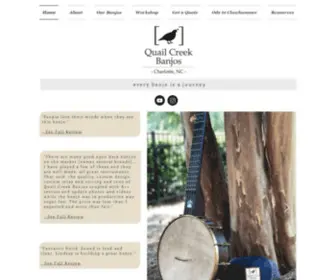 Quailcreekbanjos.com(Custom Made Banjos) Screenshot