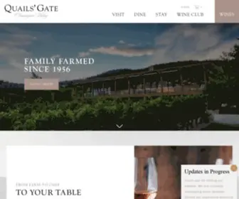 Quailsgate.com(Family farmed since 1956) Screenshot