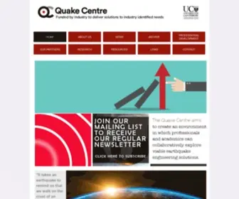 Quakecentre.co.nz(UC Quake Centre) Screenshot