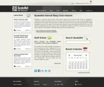 Quakenet.org(QuakeNet IRC Network) Screenshot
