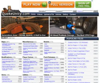 Quakeunity.com(Uniting The QUAKE Universe) Screenshot