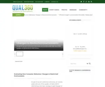 Qual360.com(The Hub for All Things Qualitative) Screenshot