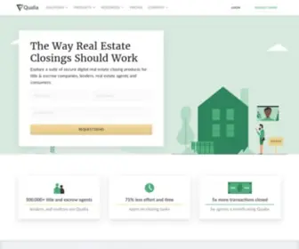 Qualia.com(Digital Real Estate Closing Platform and Settlement Software) Screenshot