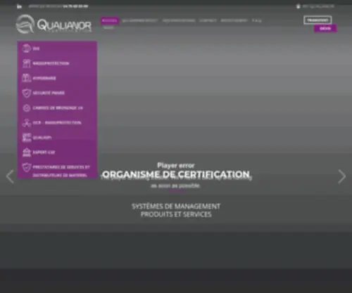 Qualianor.com(Organisme de Certification accrédité par le COFRAC) Screenshot