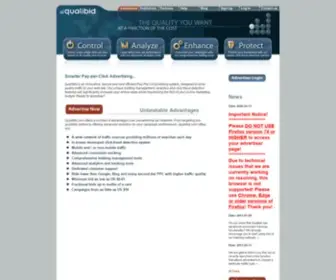 Qualibid.com(Get Targeted Pay per Click Traffic that Drives You Quality Leads) Screenshot